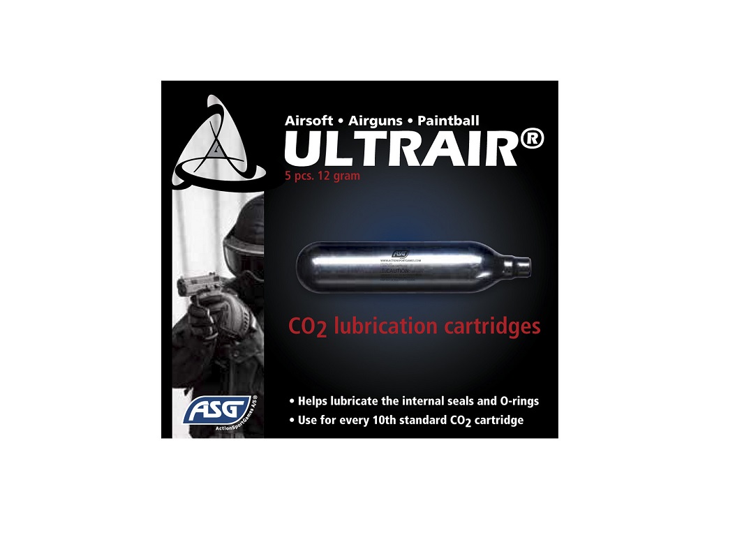 ASG ULTRAIR Co2 Lubrication Cartridges, Co2 Patronen voor Onderhoud 12 gram verpakking 5 stuks